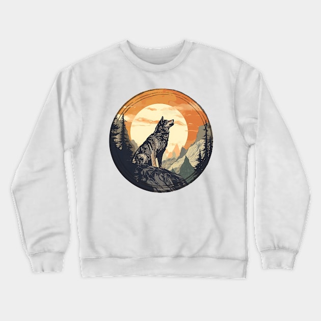 Lone Wolf Summit Crewneck Sweatshirt by Iron Creek